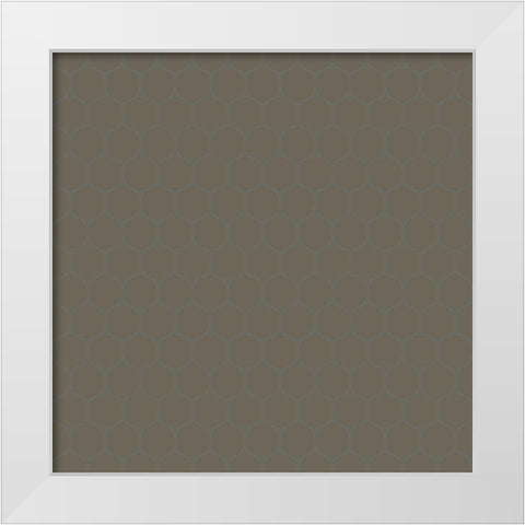 Small Isometric Hive XI White Modern Wood Framed Art Print by Grayscale