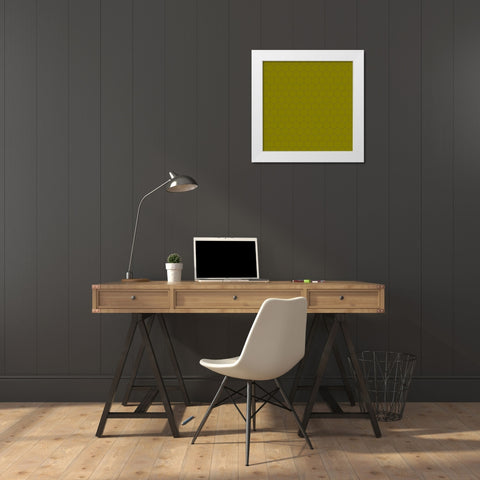 Small Isometric Hive XIII White Modern Wood Framed Art Print by Grayscale