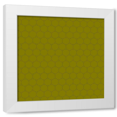 Small Isometric Hive XIII White Modern Wood Framed Art Print by Grayscale