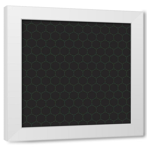 Small Isometric Hive XIV White Modern Wood Framed Art Print by Grayscale