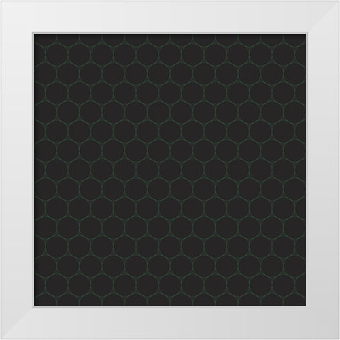 Small Isometric Hive XIV White Modern Wood Framed Art Print by Grayscale