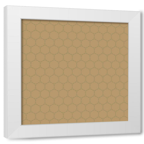 Small Isometric Hive XVI White Modern Wood Framed Art Print by Grayscale