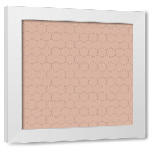 Small Isometric Hive XVII White Modern Wood Framed Art Print by Grayscale