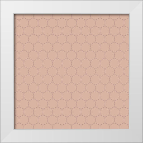 Small Isometric Hive XVII White Modern Wood Framed Art Print by Grayscale