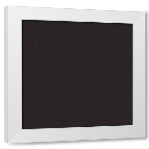 Small Isometric Hive XVIII White Modern Wood Framed Art Print by Grayscale