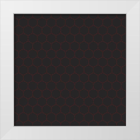 Small Isometric Hive XVIII White Modern Wood Framed Art Print by Grayscale