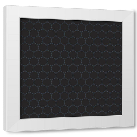 Small Isometric Hive XIX White Modern Wood Framed Art Print by Grayscale