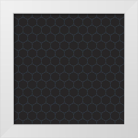 Small Isometric Hive XIX White Modern Wood Framed Art Print by Grayscale