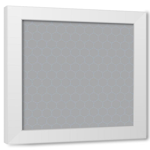 Small Isometric Hive XX White Modern Wood Framed Art Print by Grayscale