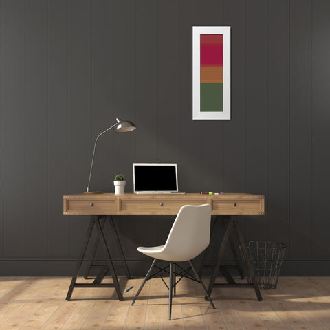 Totem I White Modern Wood Framed Art Print by Grayscale