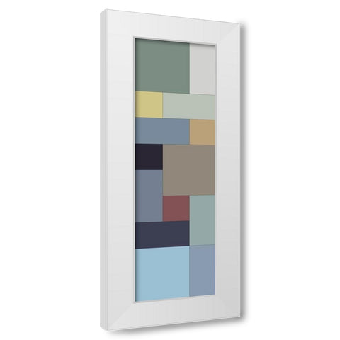 Totem III White Modern Wood Framed Art Print by Grayscale