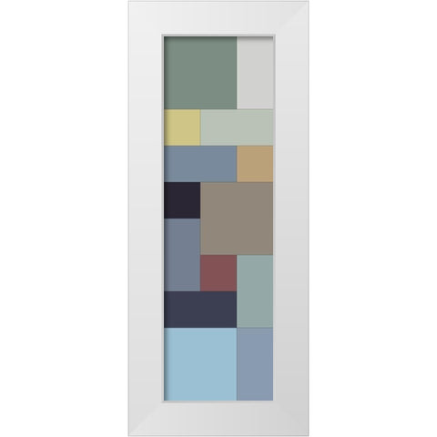 Totem III White Modern Wood Framed Art Print by Grayscale