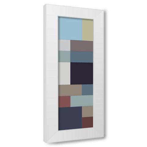 Totem IV White Modern Wood Framed Art Print by Grayscale
