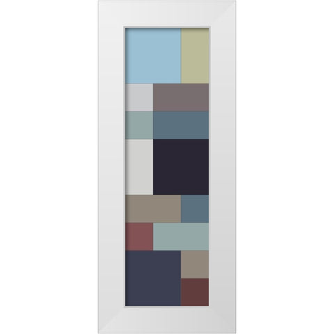 Totem IV White Modern Wood Framed Art Print by Grayscale