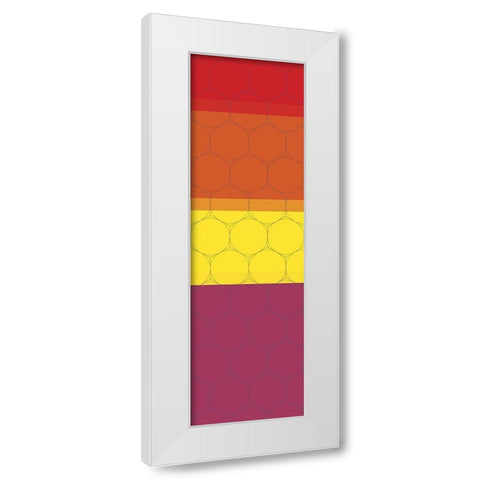 Totem V White Modern Wood Framed Art Print by Grayscale
