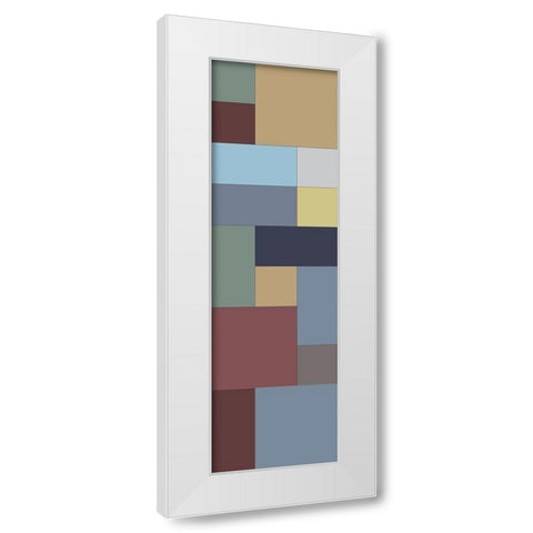 Totem VII White Modern Wood Framed Art Print by Grayscale