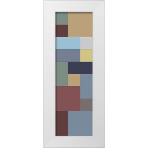 Totem VII White Modern Wood Framed Art Print by Grayscale