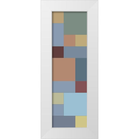 Totem VIII White Modern Wood Framed Art Print by Grayscale