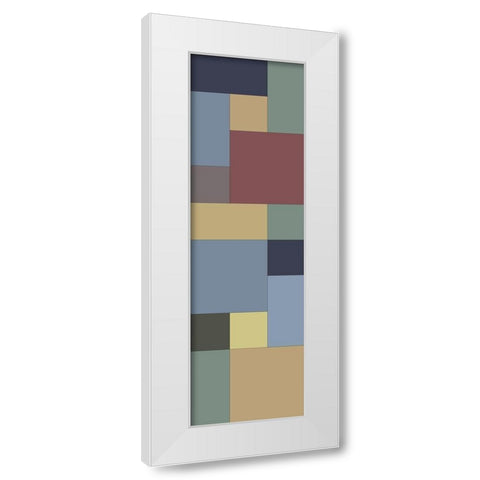 Totem XI White Modern Wood Framed Art Print by Grayscale