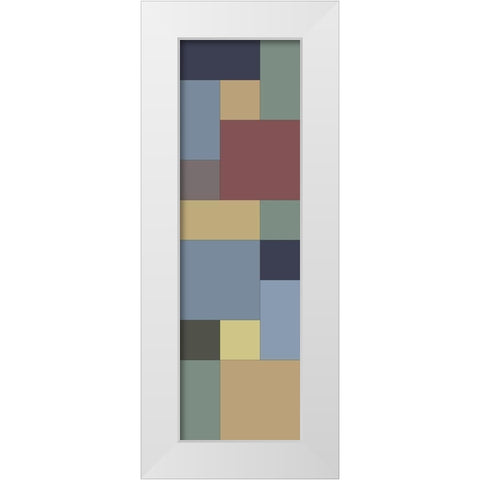 Totem XI White Modern Wood Framed Art Print by Grayscale