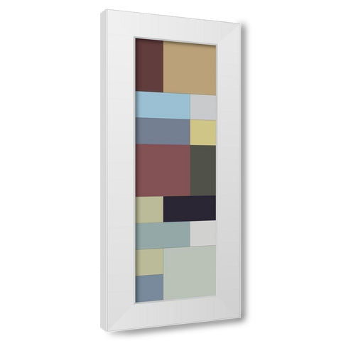Totem XII White Modern Wood Framed Art Print by Grayscale