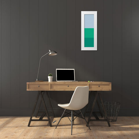 Totem XIX White Modern Wood Framed Art Print by Grayscale