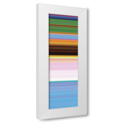 Totem XXII White Modern Wood Framed Art Print by Grayscale