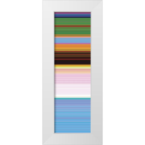 Totem XXII White Modern Wood Framed Art Print by Grayscale