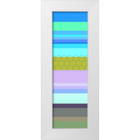 Totem XXXVII White Modern Wood Framed Art Print by Grayscale
