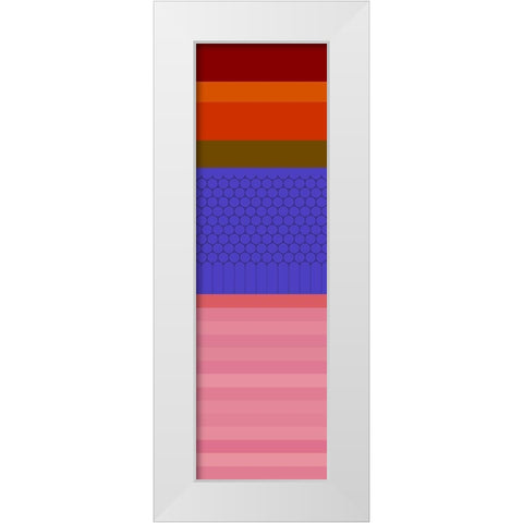Totem XL White Modern Wood Framed Art Print by Grayscale