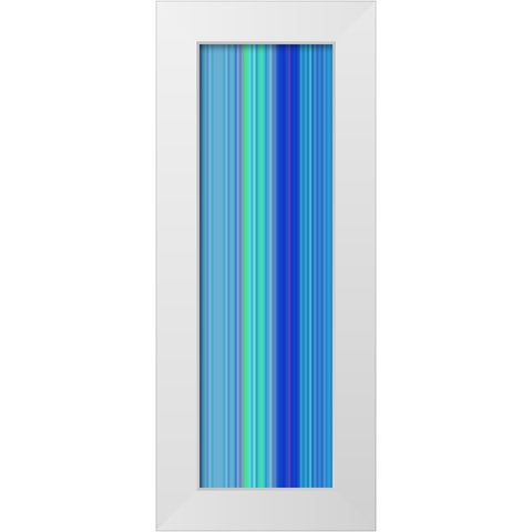 Stripe Totem I White Modern Wood Framed Art Print by Grayscale