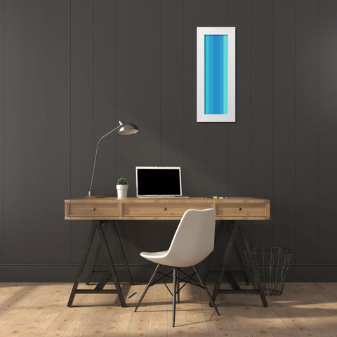Stripe Totem II White Modern Wood Framed Art Print by Grayscale