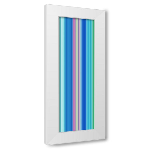 Stripe Totem III White Modern Wood Framed Art Print by Grayscale