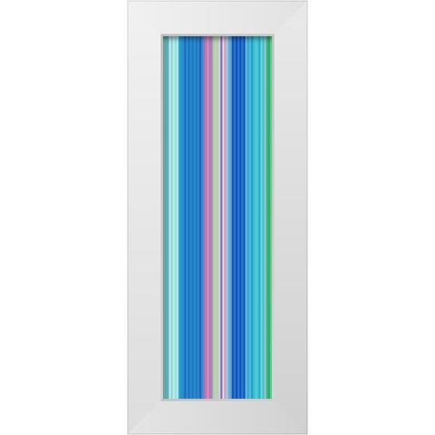 Stripe Totem III White Modern Wood Framed Art Print by Grayscale