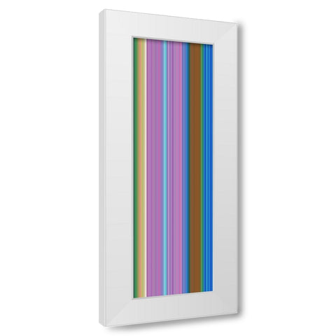 Stripe Totem IV White Modern Wood Framed Art Print by Grayscale