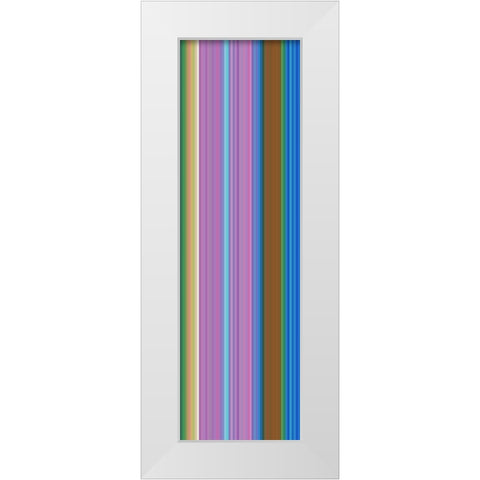 Stripe Totem IV White Modern Wood Framed Art Print by Grayscale