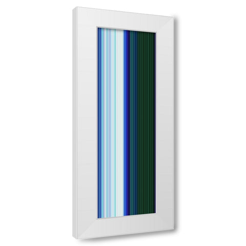 Stripe Totem V White Modern Wood Framed Art Print by Grayscale