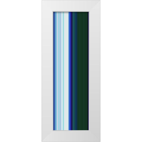 Stripe Totem V White Modern Wood Framed Art Print by Grayscale