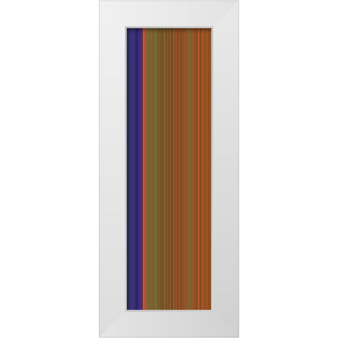 Stripe Totem VI White Modern Wood Framed Art Print by Grayscale
