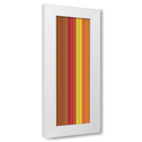 Stripe Totem VII White Modern Wood Framed Art Print by Grayscale