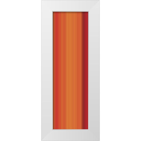 Stripe Totem VIII White Modern Wood Framed Art Print by Grayscale