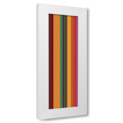 Stripe Totem IX White Modern Wood Framed Art Print by Grayscale