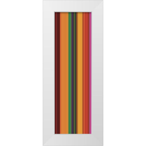Stripe Totem IX White Modern Wood Framed Art Print by Grayscale