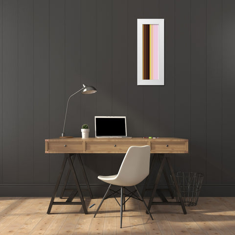 Stripe Totem XI White Modern Wood Framed Art Print by Grayscale