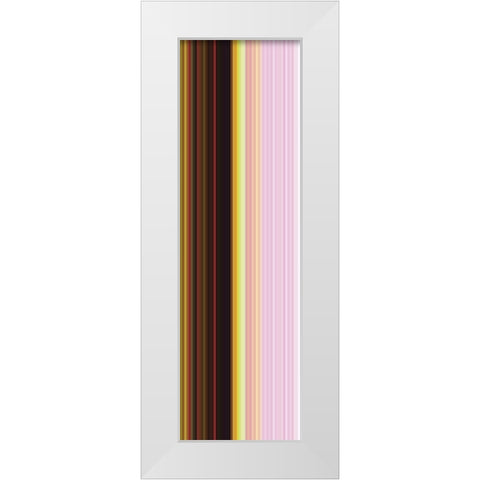 Stripe Totem XI White Modern Wood Framed Art Print by Grayscale