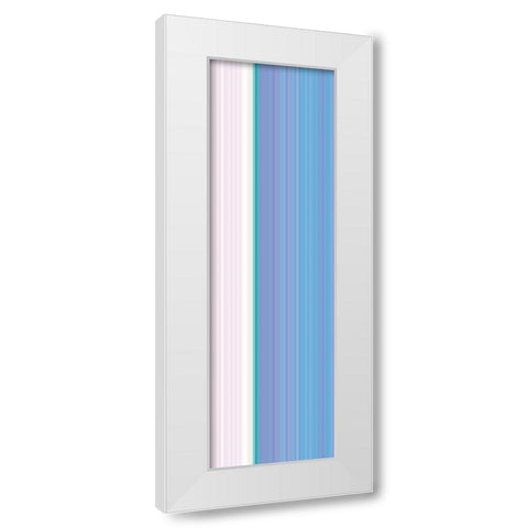 Stripe Totem XII White Modern Wood Framed Art Print by Grayscale