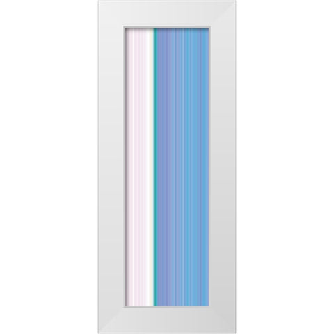 Stripe Totem XII White Modern Wood Framed Art Print by Grayscale