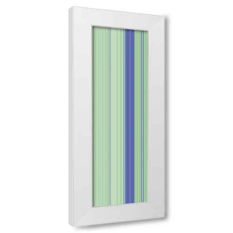 Stripe Totem XIII White Modern Wood Framed Art Print by Grayscale