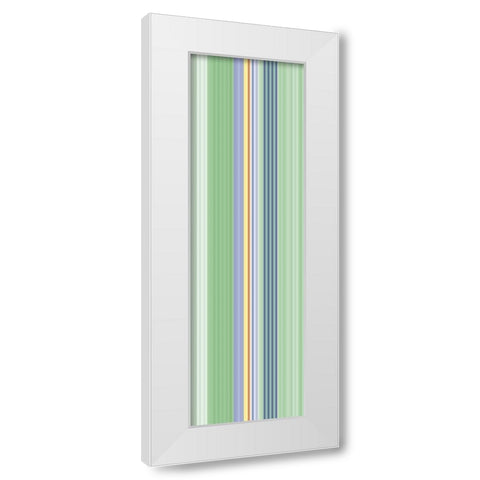 Stripe Totem XV White Modern Wood Framed Art Print by Grayscale