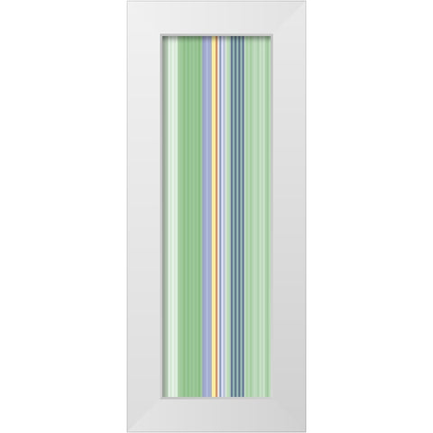 Stripe Totem XV White Modern Wood Framed Art Print by Grayscale